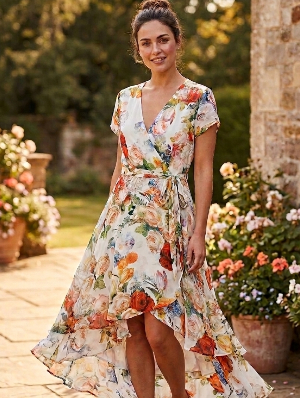 Sandra Darren Floral Dress